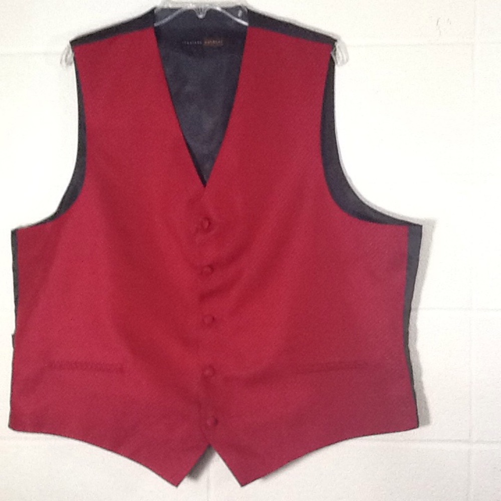 Red Tuxedo Prom / Wedding/ Formal Vest XL